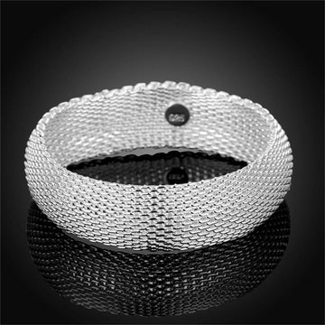 Classy 925 Sterling Silver Braided Bangle - Best Online Prices by Jewellery Supermarket - The Jewellery Supermarket
